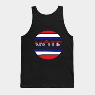 Vote.  Circle design with Red, White and Blue Vote Message for the 2020 US Presidential Election. Tank Top